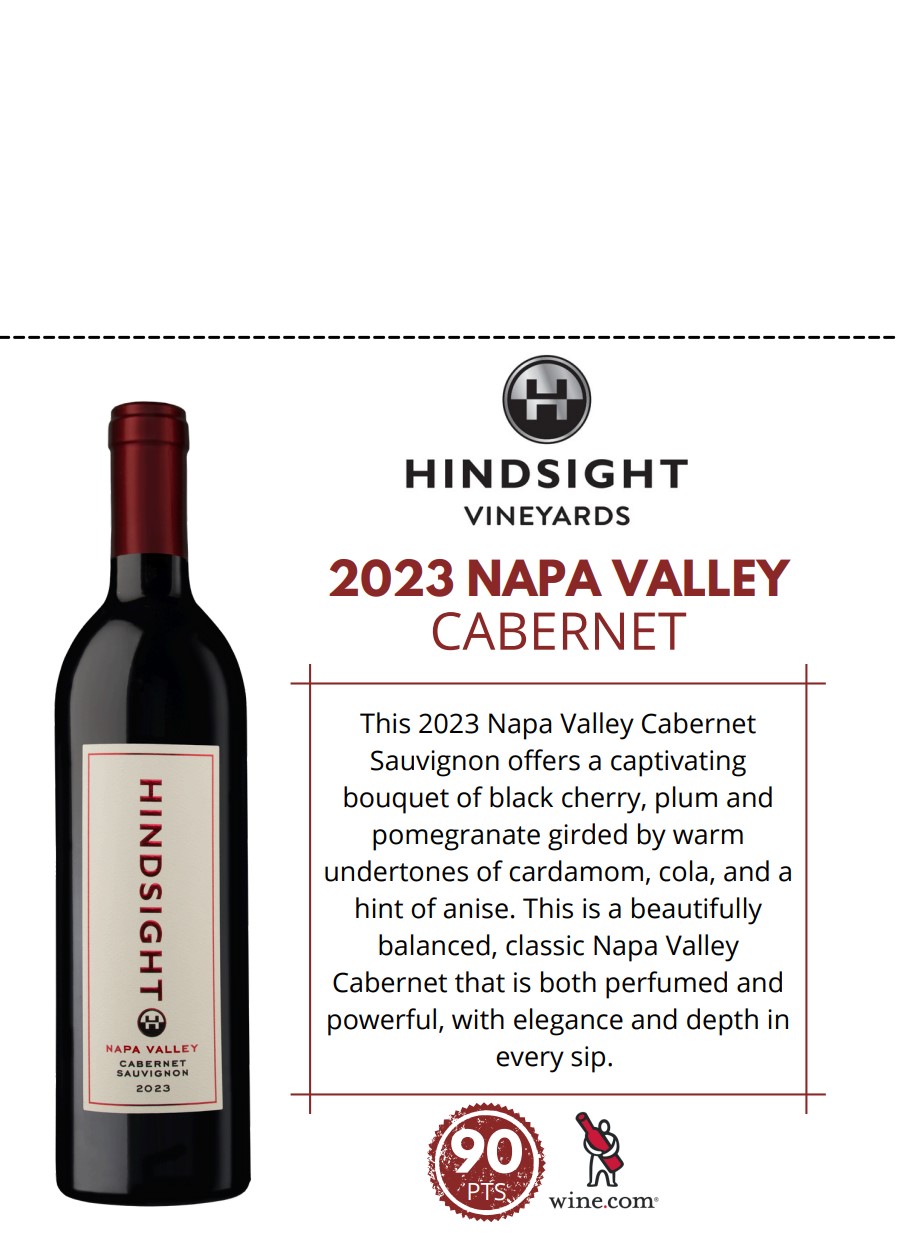 Hidesight Wines  Cab Shelf Talker Cover